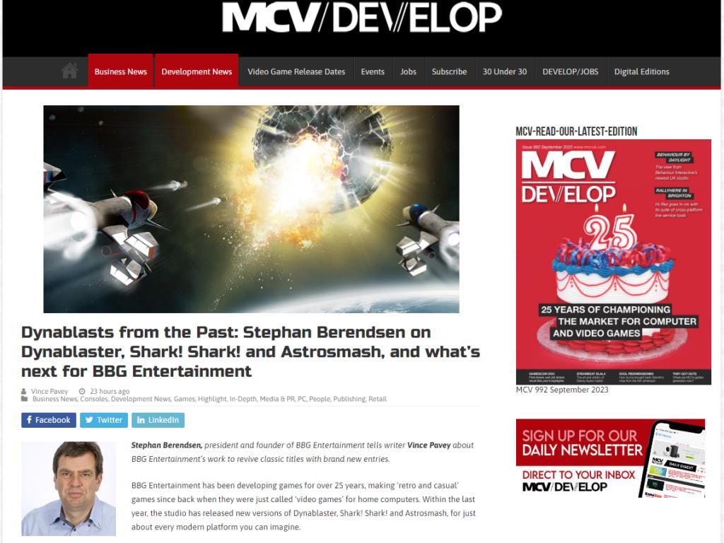 Dynablasts from the Past, INTERVIEW WITH MCV/DEVELOP